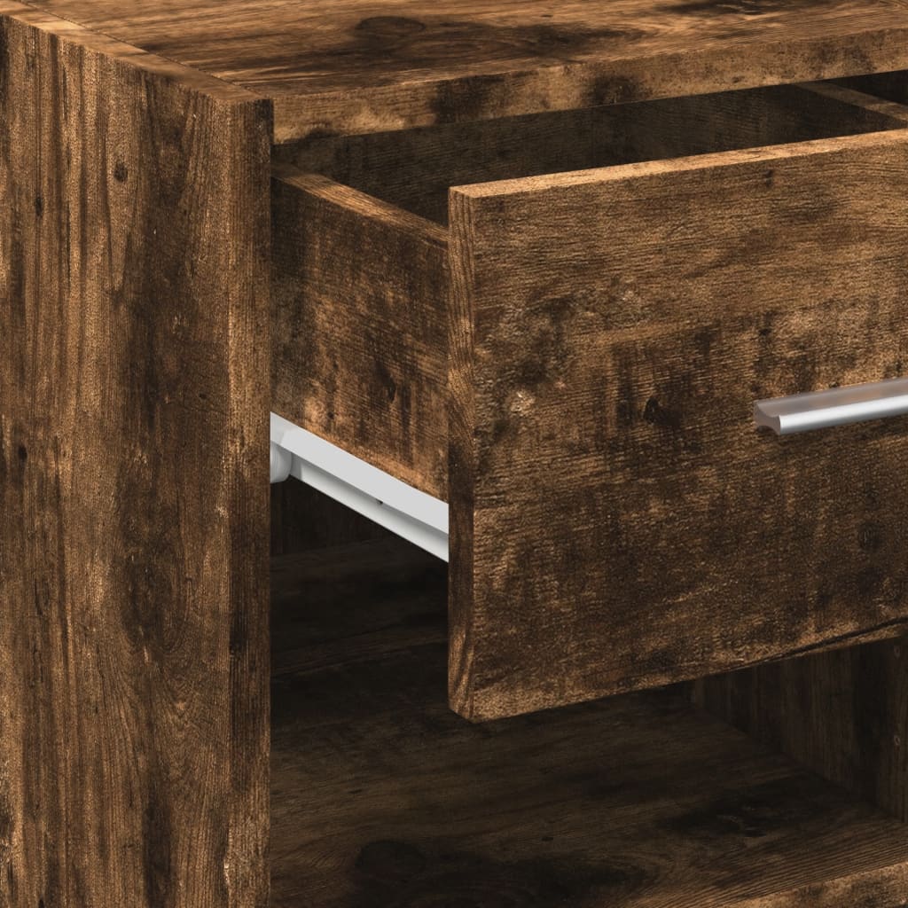 Dressoir 30x42,5x93 cm bewerkt hout gerookt eikenkleurig is nu te koop bij PeponiXL, paradijselijk wonen!