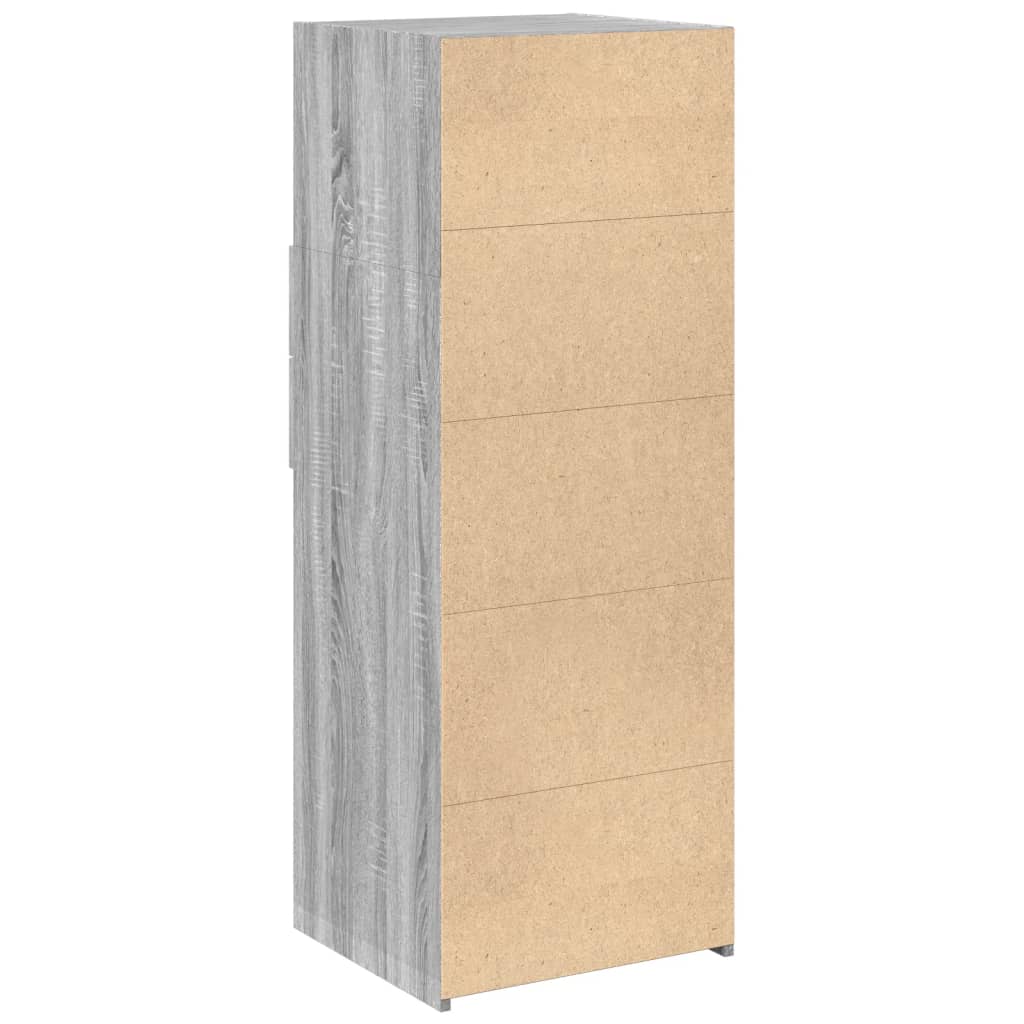 Dressoir 30x42,5x93 cm bewerkt hout grijs sonoma eikenkleurig is nu te koop bij PeponiXL, paradijselijk wonen!