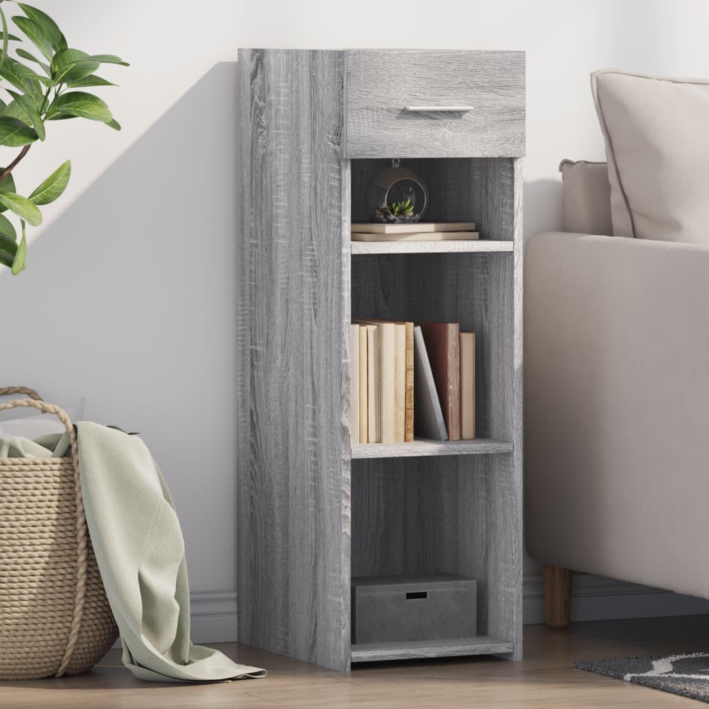 Dressoir 30x42,5x93 cm bewerkt hout grijs sonoma eikenkleurig is nu te koop bij PeponiXL, paradijselijk wonen!