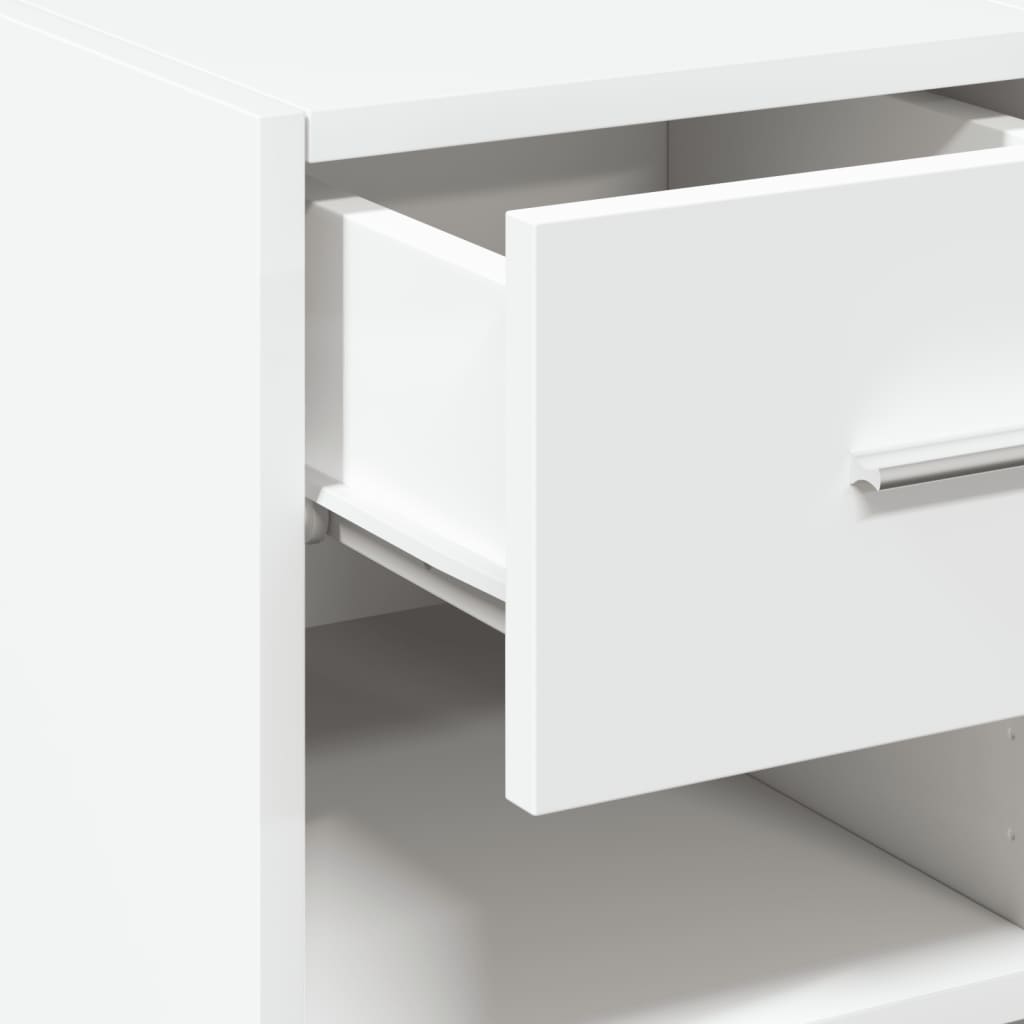 Dressoir 40x42,5x93 cm bewerkt hout wit is nu te koop bij PeponiXL, paradijselijk wonen!