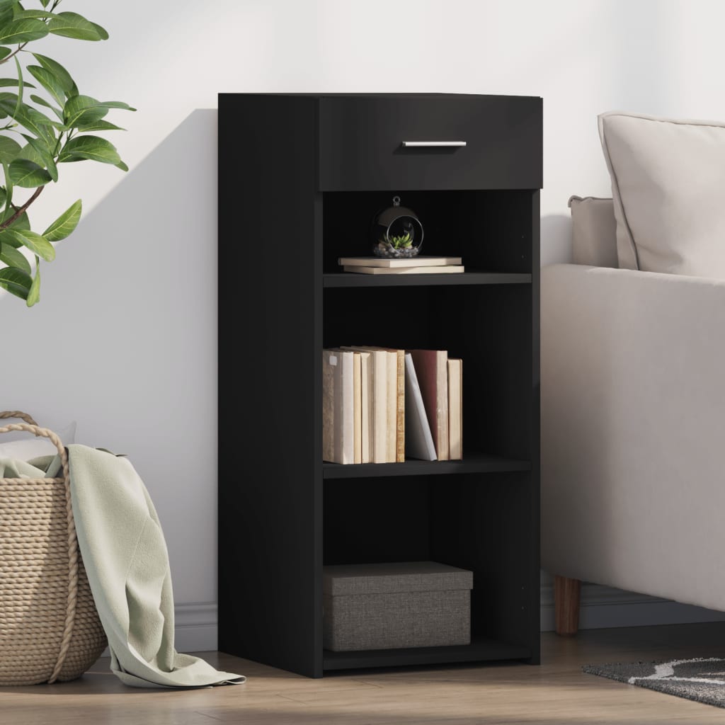 Dressoir 40x42,5x93 cm bewerkt hout zwart is nu te koop bij PeponiXL, paradijselijk wonen!