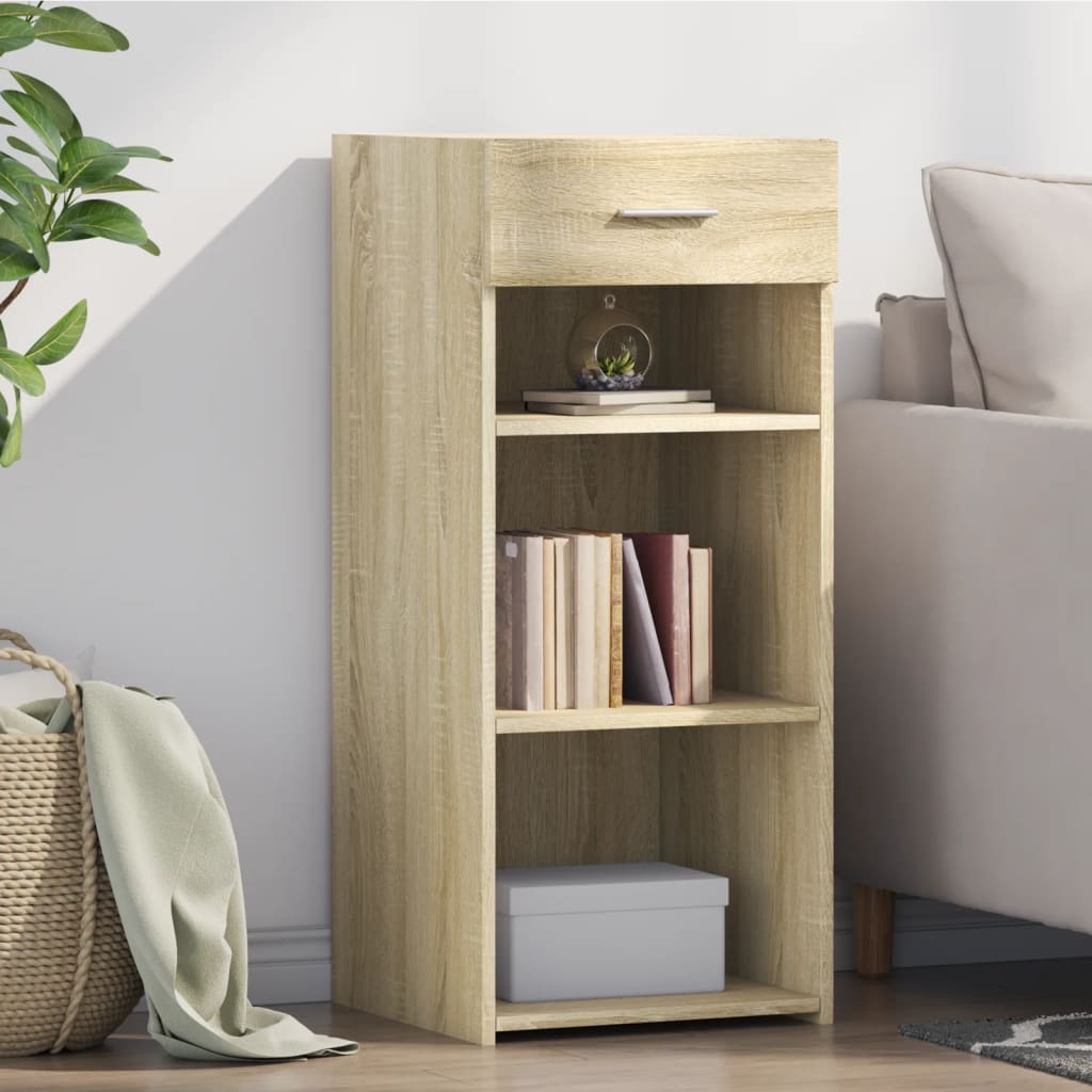 Dressoir 40x42,5x93 cm bewerkt hout sonoma eikenkleurig is nu te koop bij PeponiXL, paradijselijk wonen!