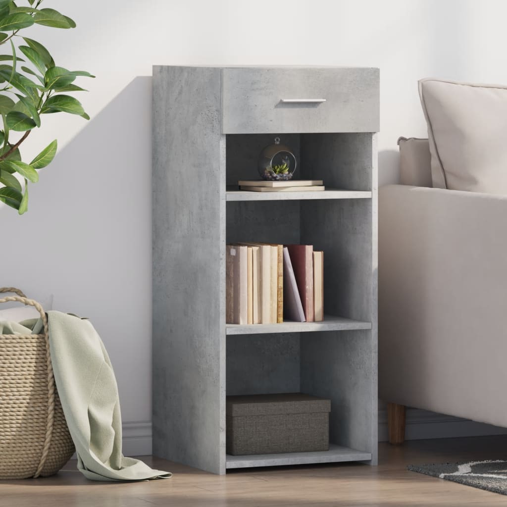 Dressoir 40x42,5x93 cm bewerkt hout betongrijs is nu te koop bij PeponiXL, paradijselijk wonen!
