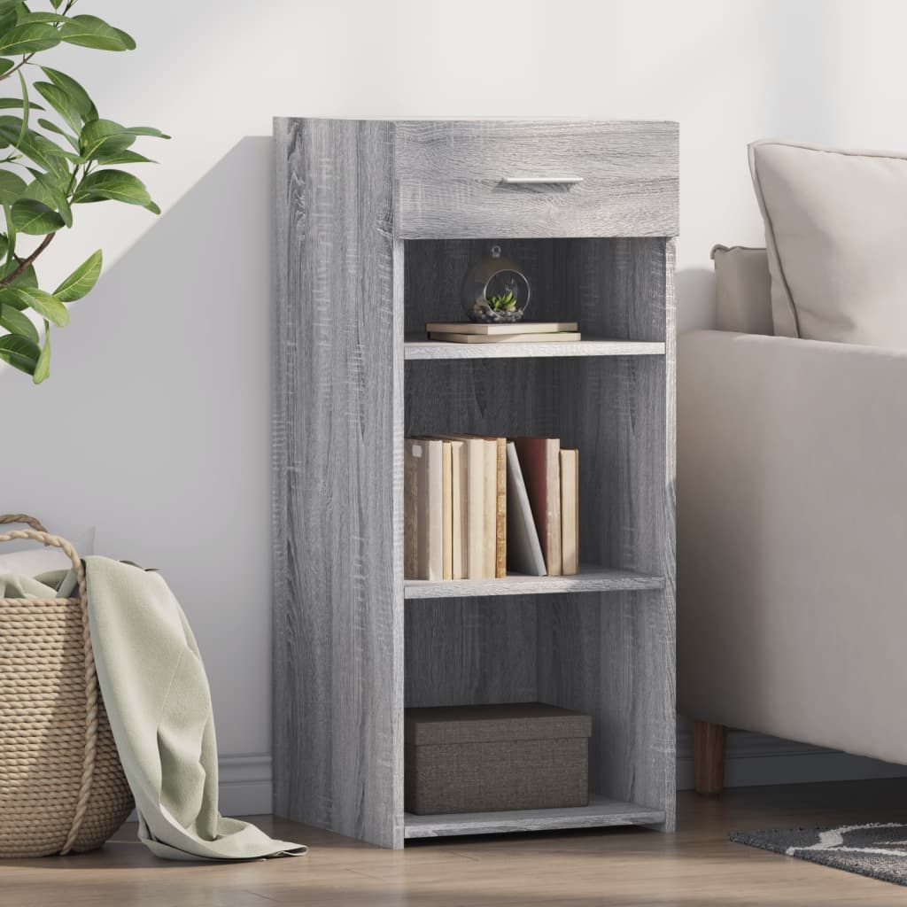 Dressoir 40x42,5x93 cm bewerkt hout grijs sonoma eikenkleur is nu te koop bij PeponiXL, paradijselijk wonen!