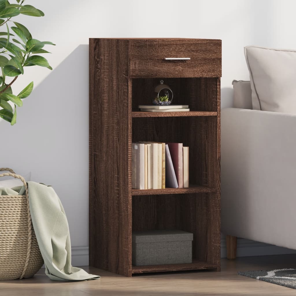 Dressoir 40x42,5x93 cm bewerkt hout bruin eikenkleur is nu te koop bij PeponiXL, paradijselijk wonen!