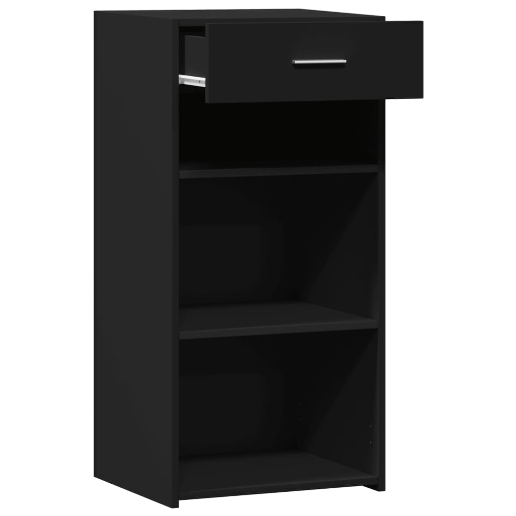 Dressoir 45x42,5x93 cm bewerkt hout zwart is nu te koop bij PeponiXL, paradijselijk wonen!