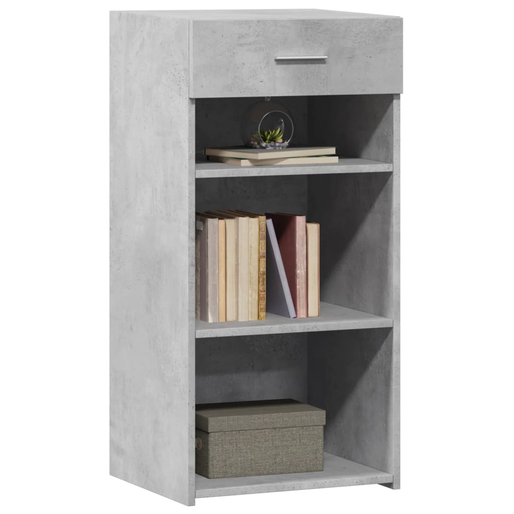 Dressoir 45x42,5x93 cm bewerkt hout betongrijs is nu te koop bij PeponiXL, paradijselijk wonen!