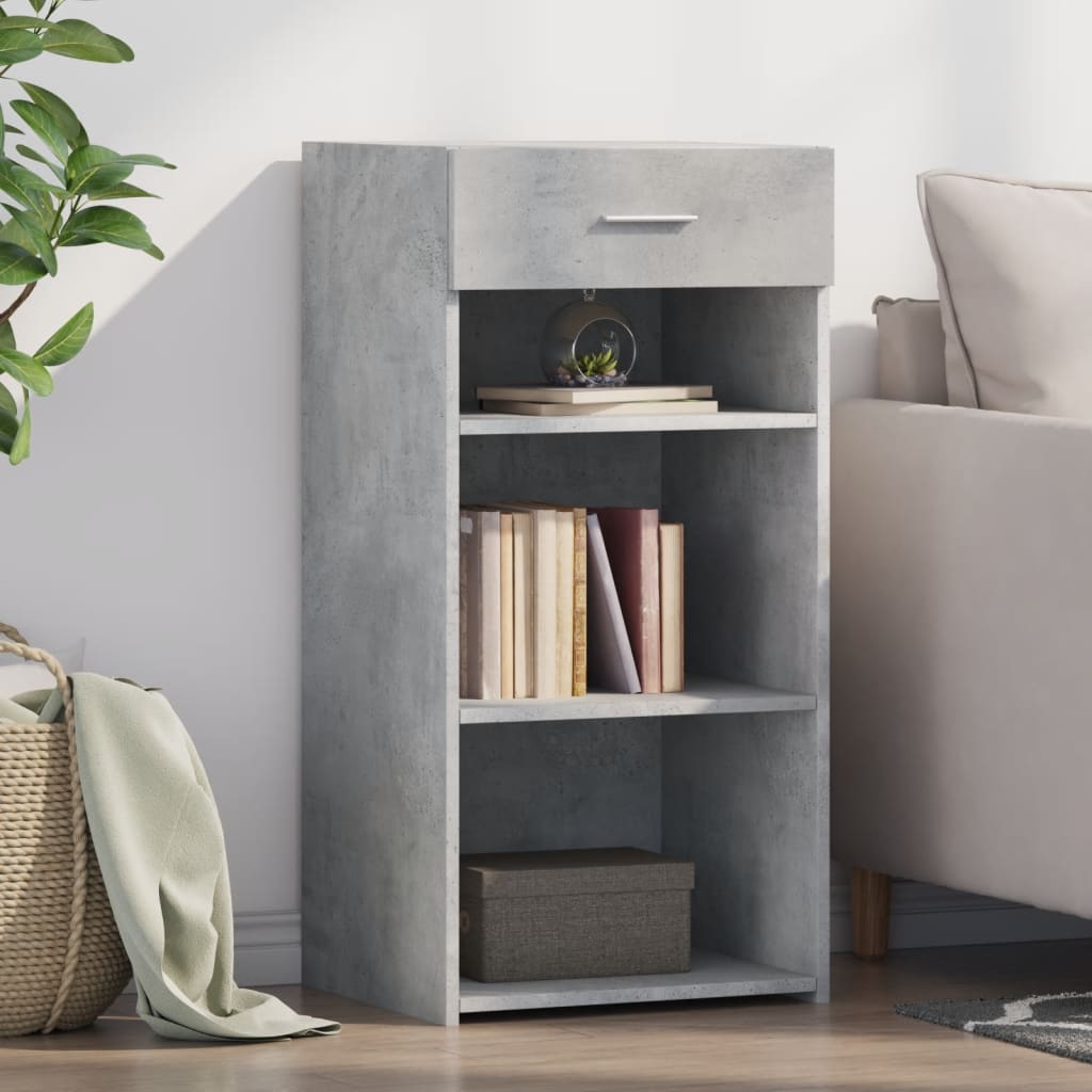 Dressoir 45x42,5x93 cm bewerkt hout betongrijs is nu te koop bij PeponiXL, paradijselijk wonen!