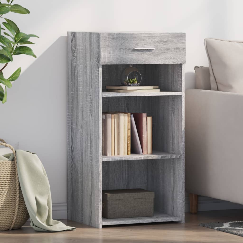 Dressoir 45x42,5x93 cm bewerkt hout grijs sonoma eikenkleurig is nu te koop bij PeponiXL, paradijselijk wonen!