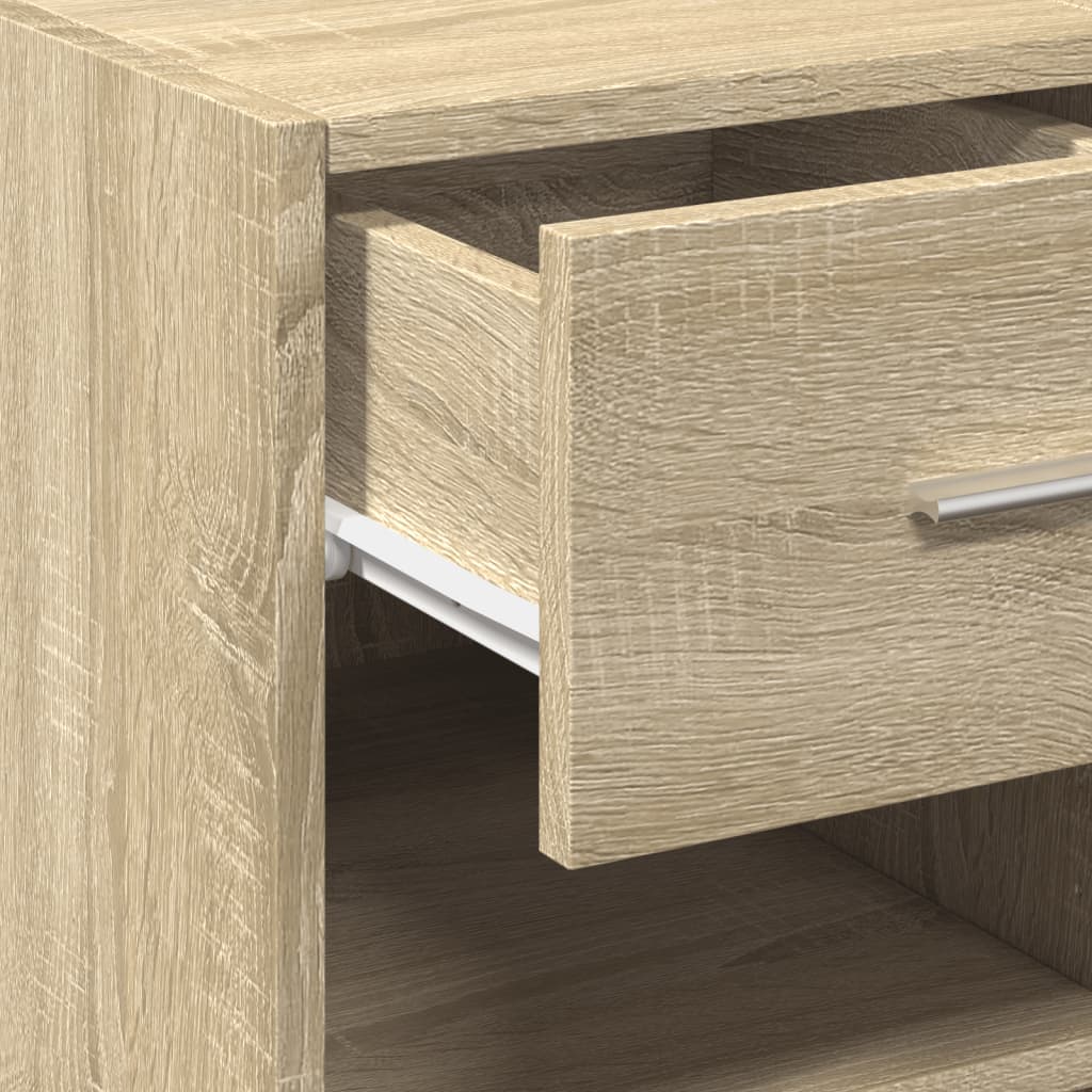 Dressoir 50x42,5x93 cm bewerkt hout sonoma eikenkleurig is nu te koop bij PeponiXL, paradijselijk wonen!