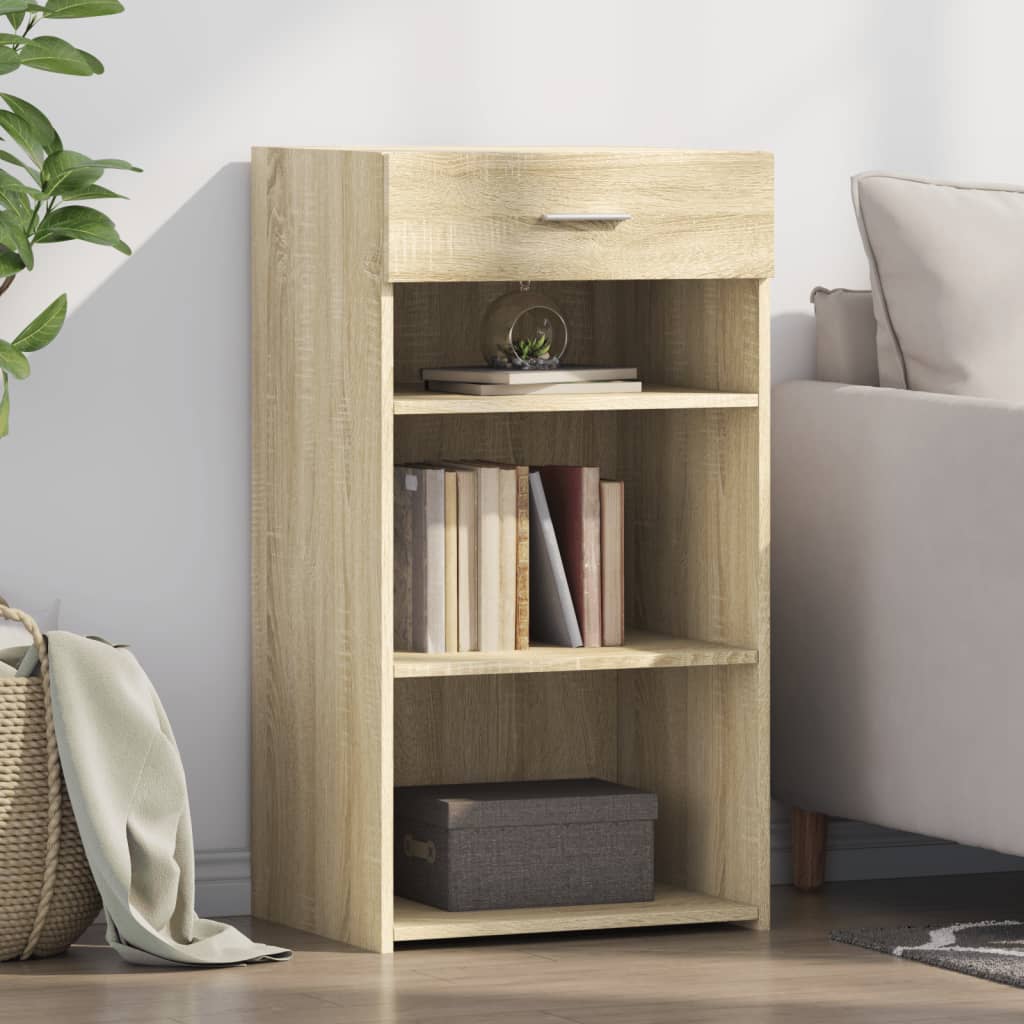 Dressoir 50x42,5x93 cm bewerkt hout sonoma eikenkleurig is nu te koop bij PeponiXL, paradijselijk wonen!