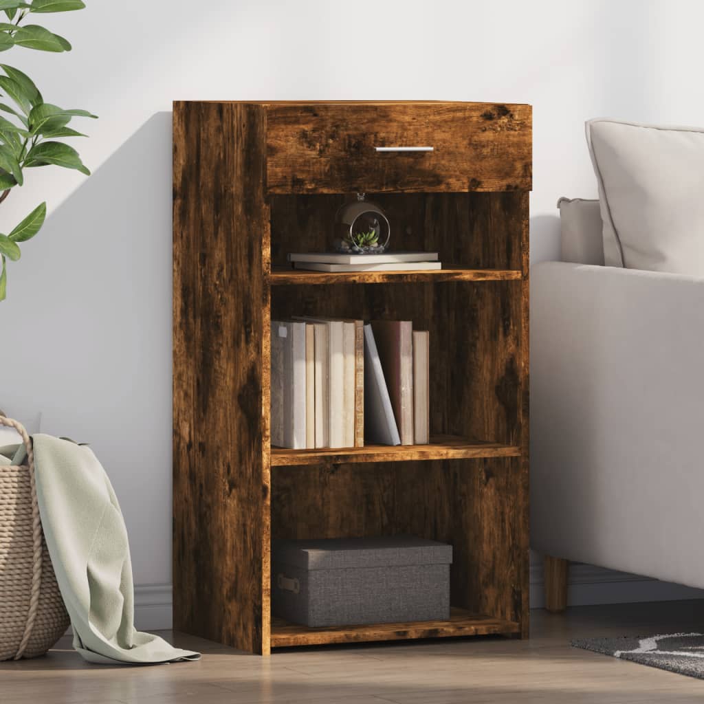 Dressoir 50x42,5x93 cm bewerkt hout gerookt eikenkleurig is nu te koop bij PeponiXL, paradijselijk wonen!