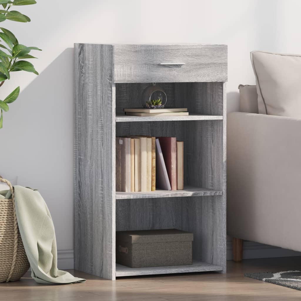 Dressoir 50x42,5x93 cm bewerkt hout grijs sonoma eikenkleurig is nu te koop bij PeponiXL, paradijselijk wonen!