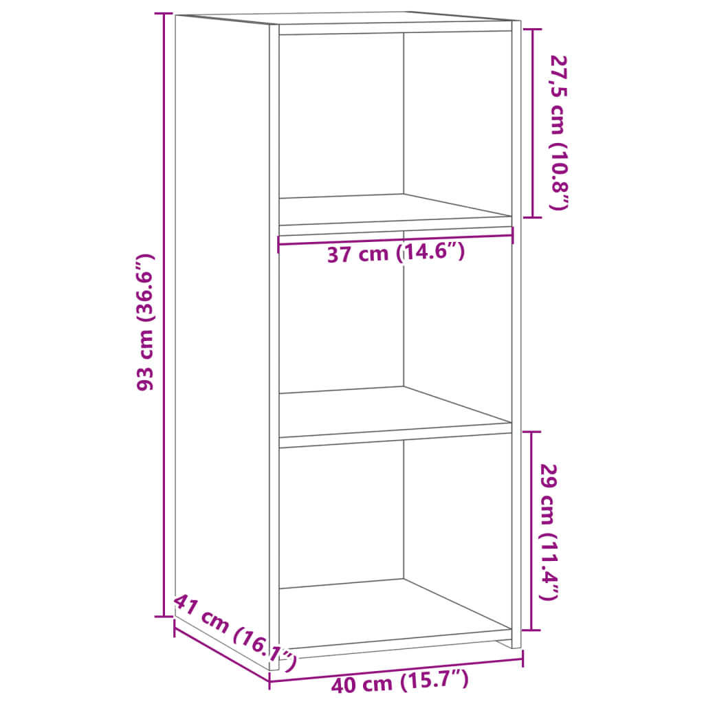 Dressoir 40x41x93 cm bewerkt hout gerookt eikenkleurig is nu te koop bij PeponiXL, paradijselijk wonen!