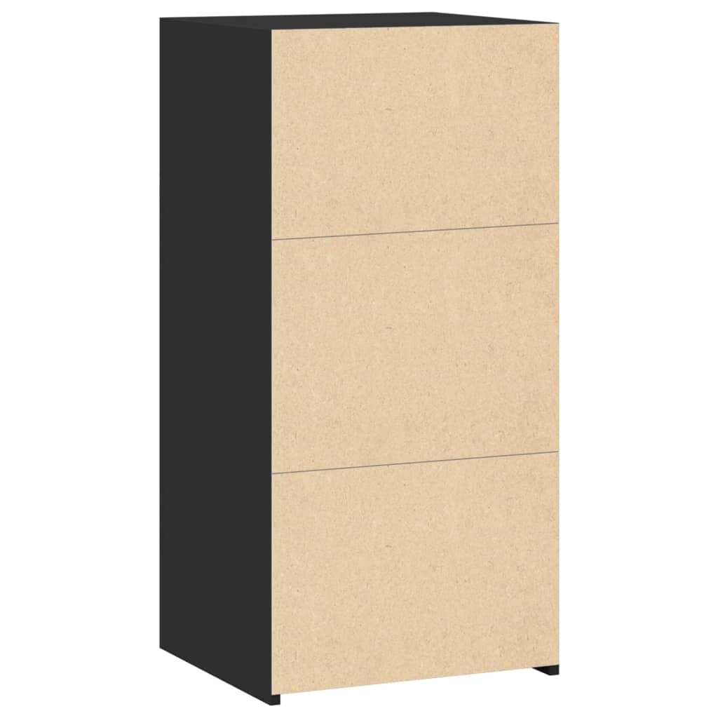 Dressoir 45x41x93 cm bewerkt hout zwart is nu te koop bij PeponiXL, paradijselijk wonen!