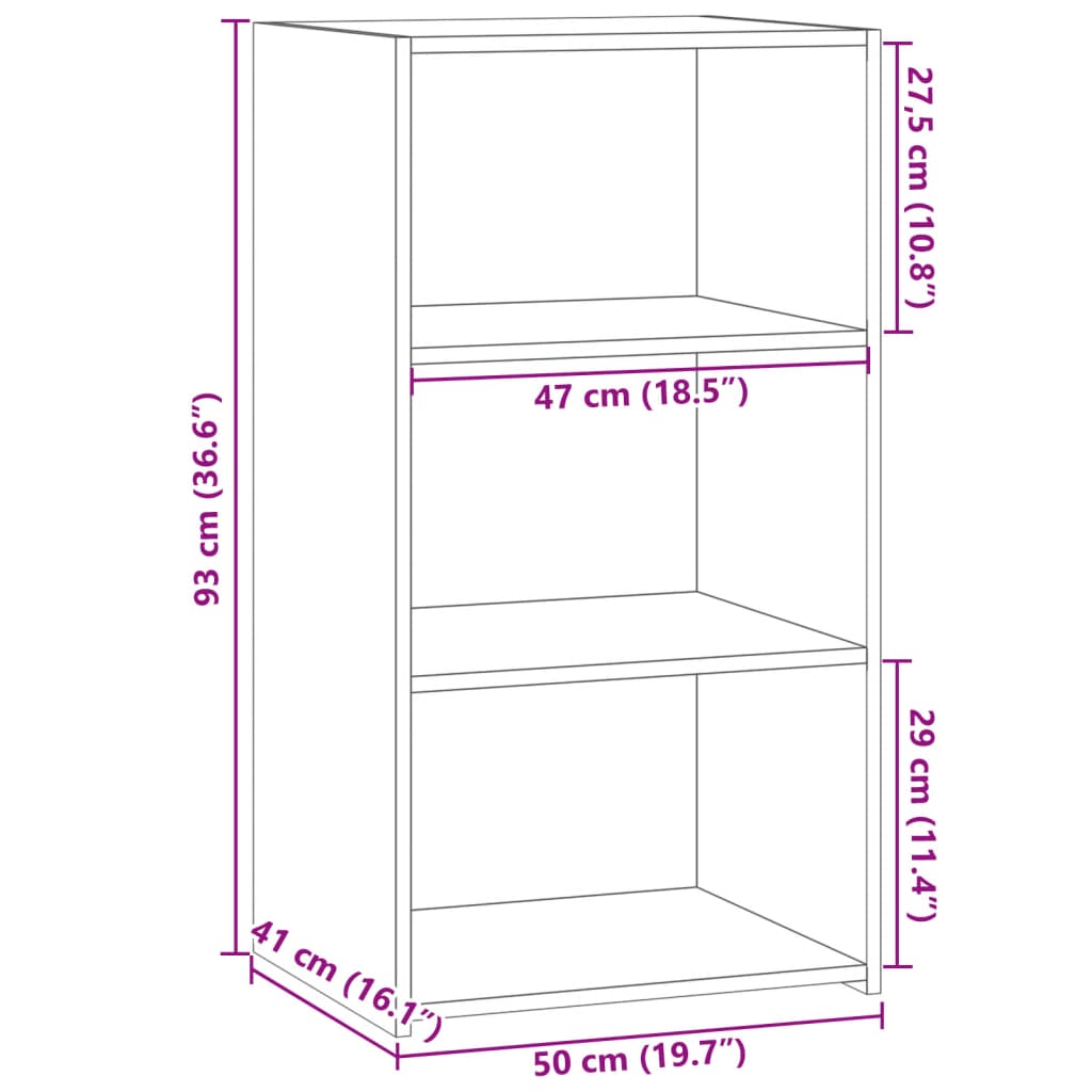 Dressoir 50x41x93 cm bewerkt hout gerookt eikenkleurig is nu te koop bij PeponiXL, paradijselijk wonen!