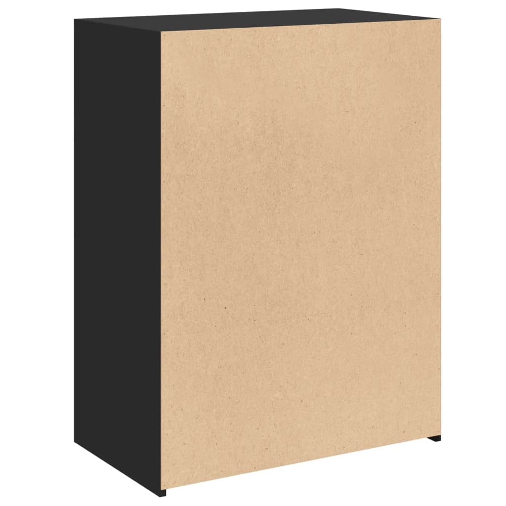 Dressoir 70x41x93 cm bewerkt hout zwart is nu te koop bij PeponiXL, paradijselijk wonen!