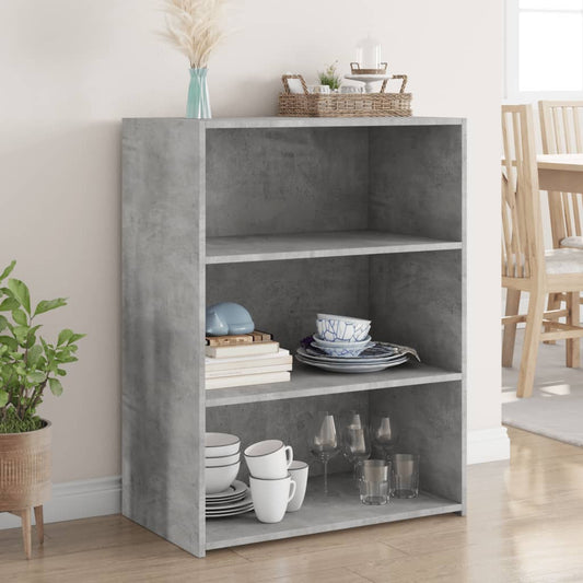 Dressoir 70x41x93 cm bewerkt hout betongrijs is nu te koop bij PeponiXL, paradijselijk wonen!