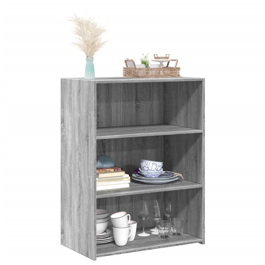 Dressoir 70x41x93 cm bewerkt hout grijs sonoma eikenkleurig is nu te koop bij PeponiXL, paradijselijk wonen!