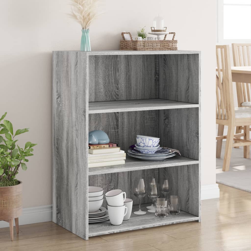 Dressoir 70x41x93 cm bewerkt hout grijs sonoma eikenkleurig is nu te koop bij PeponiXL, paradijselijk wonen!