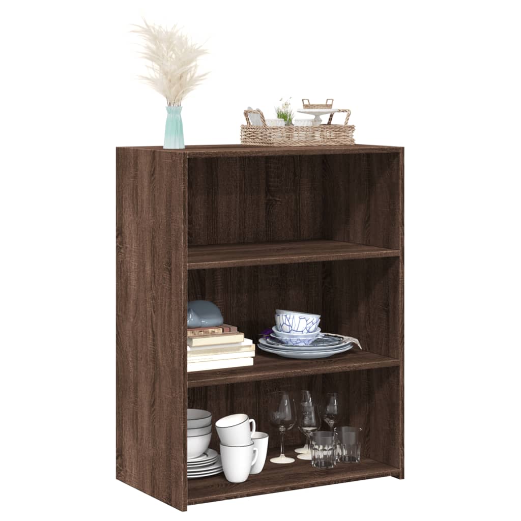 Dressoir 70x41x93 cm bewerkt hout bruin eikenkleur is nu te koop bij PeponiXL, paradijselijk wonen!