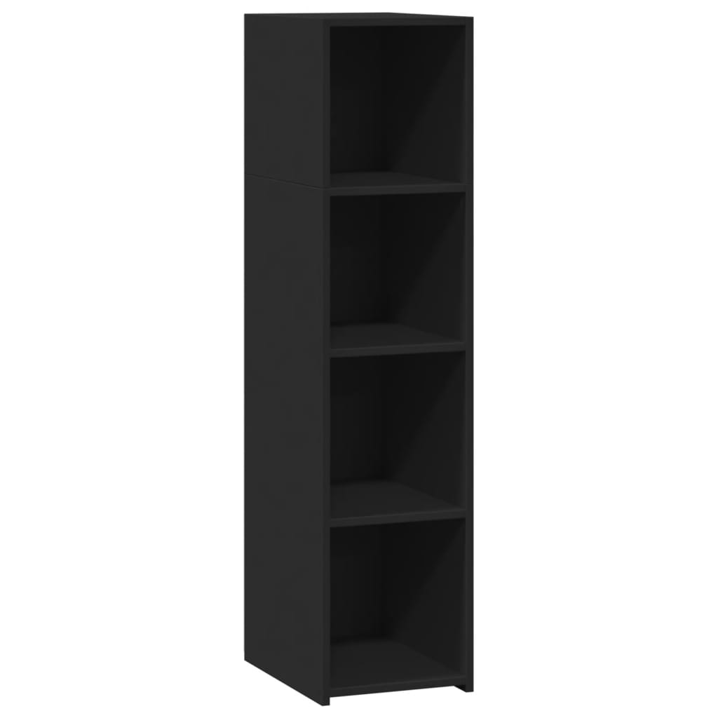 Hoge kast 30x41x124 cm bewerkt hout zwart is nu te koop bij PeponiXL, paradijselijk wonen!