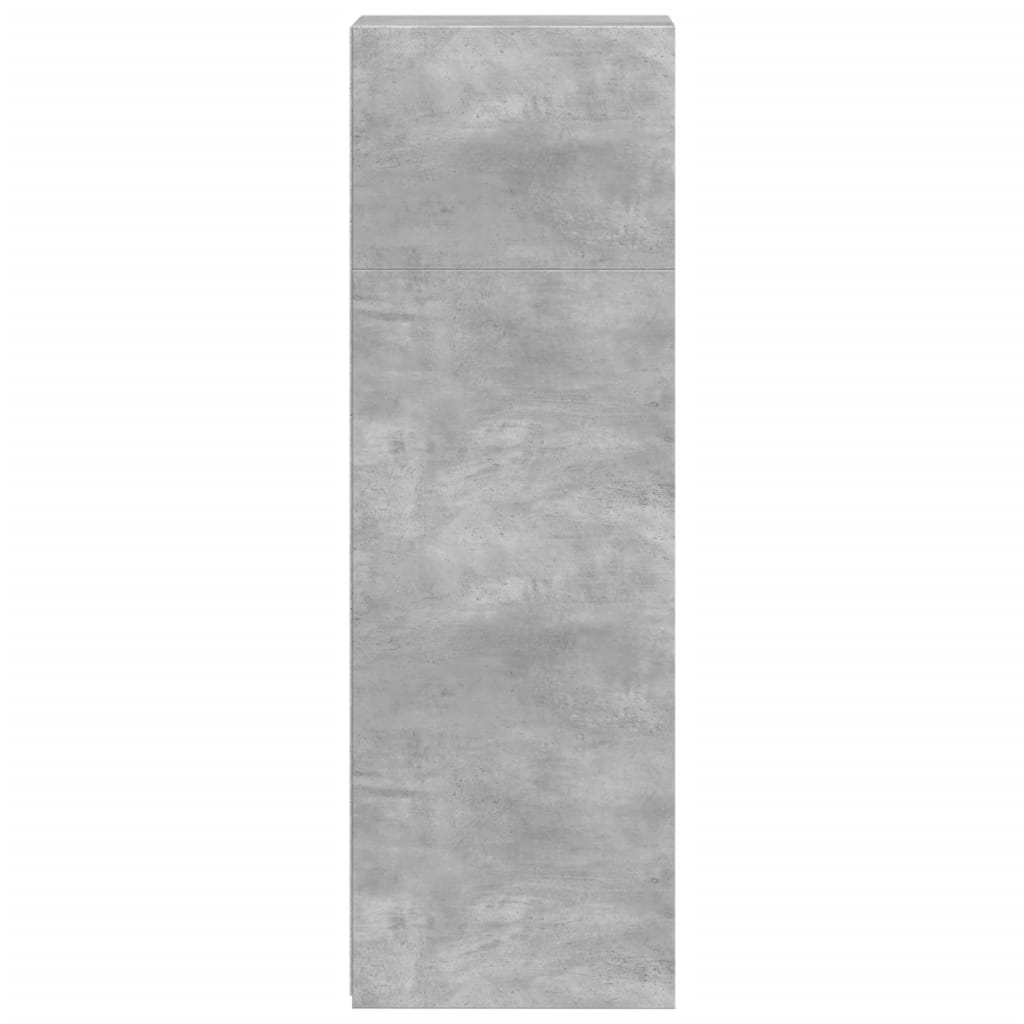 Hoge kast 30x41x124 cm bewerkt hout betongrijs is nu te koop bij PeponiXL, paradijselijk wonen!
