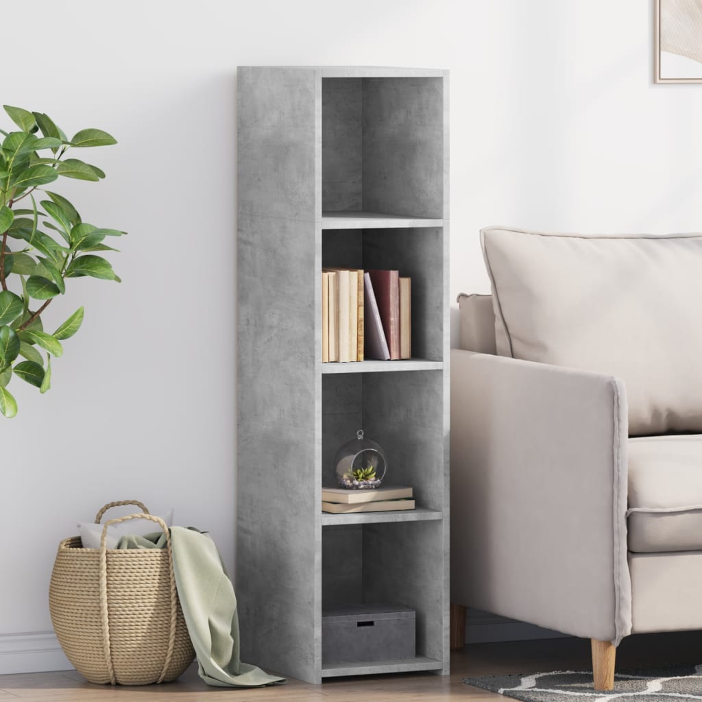 Hoge kast 30x41x124 cm bewerkt hout betongrijs is nu te koop bij PeponiXL, paradijselijk wonen!