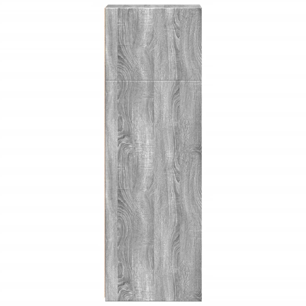 Hoge kast 30x41x124 cm bewerkt hout grijs sonoma eikenkleurig is nu te koop bij PeponiXL, paradijselijk wonen!