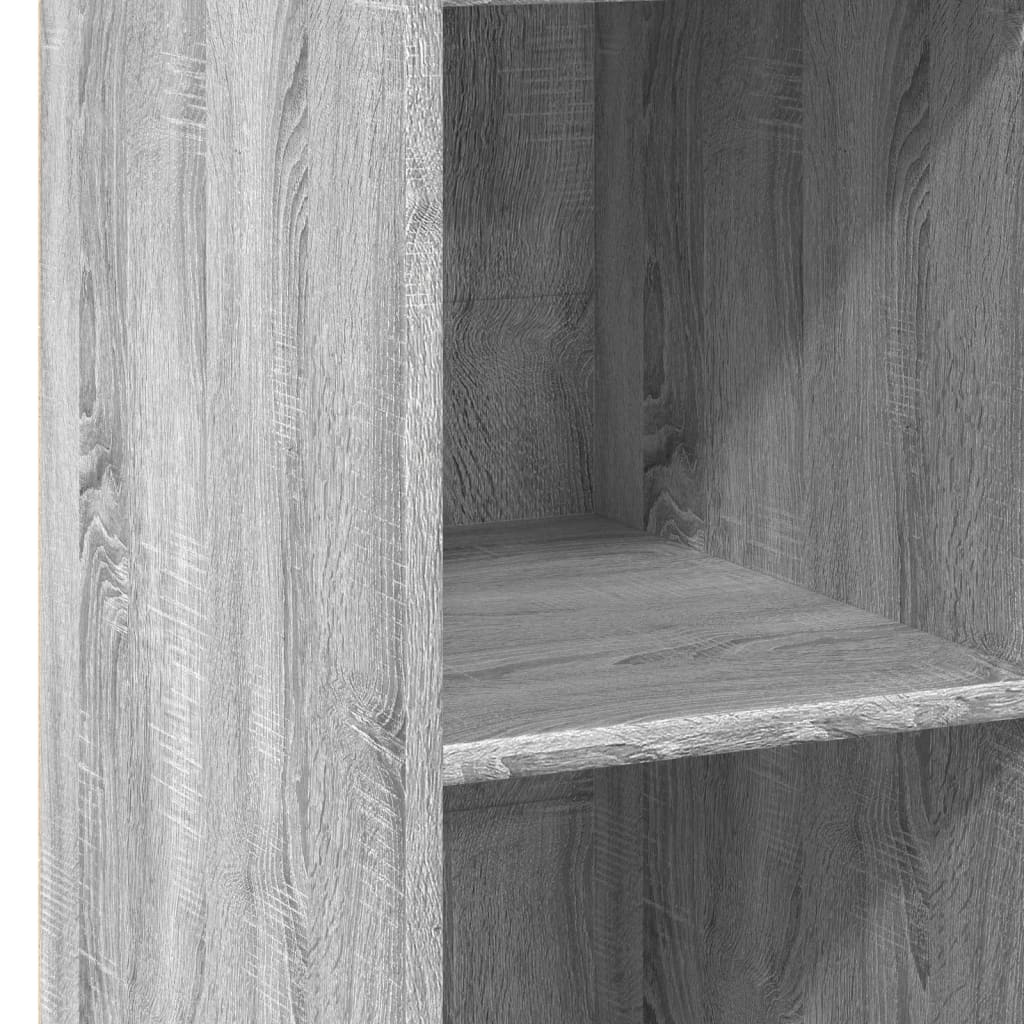 Hoge kast 30x41x124 cm bewerkt hout grijs sonoma eikenkleurig is nu te koop bij PeponiXL, paradijselijk wonen!