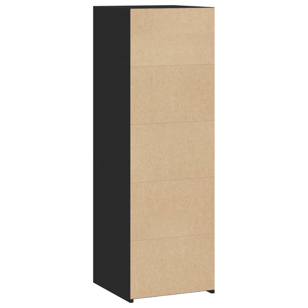 Hoge kast 40x41x124 cm bewerkt hout zwart is nu te koop bij PeponiXL, paradijselijk wonen!
