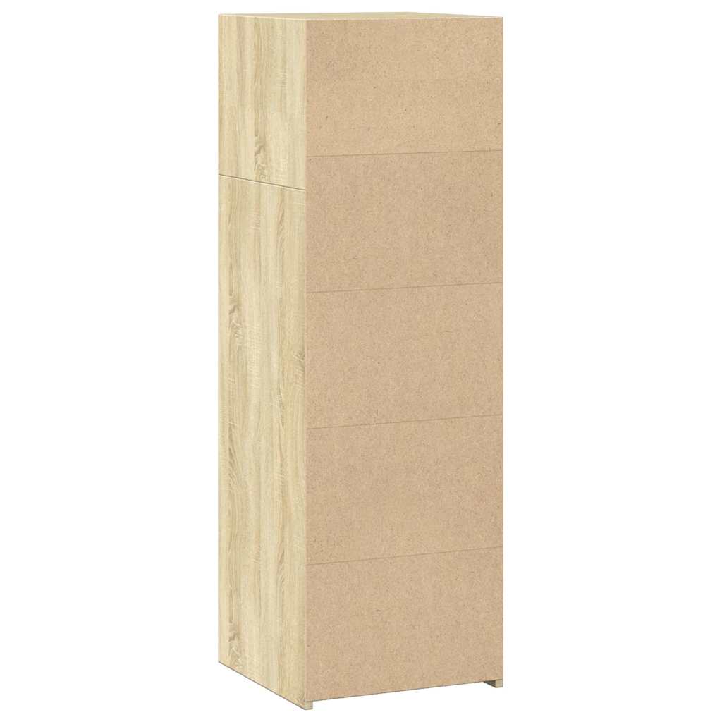 Hoge kast 40x41x124 cm bewerkt hout sonoma eikenkleurig is nu te koop bij PeponiXL, paradijselijk wonen!