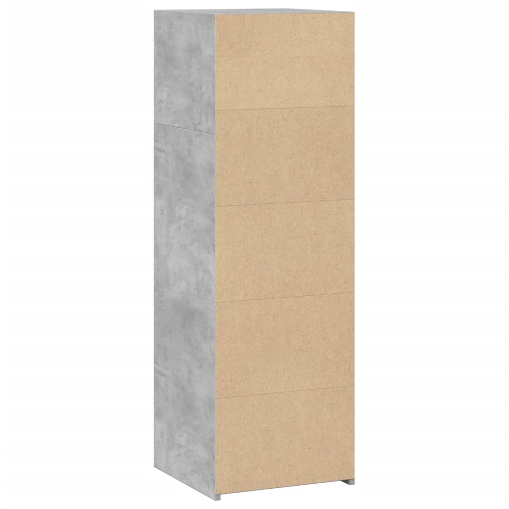 Hoge kast 40x41x124 cm bewerkt hout betongrijs is nu te koop bij PeponiXL, paradijselijk wonen!