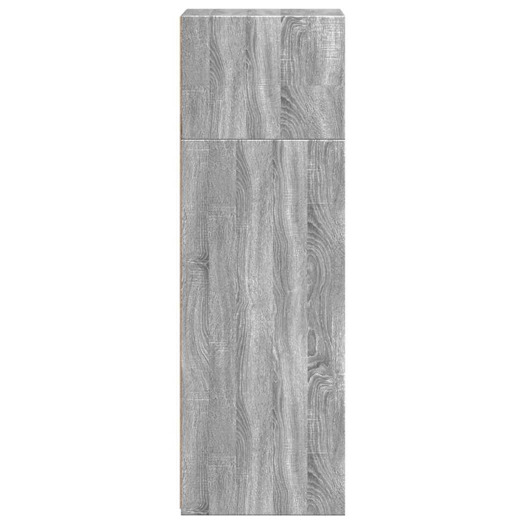 Hoge kast 40x41x124 cm bewerkt hout grijs sonoma eikenkleurig is nu te koop bij PeponiXL, paradijselijk wonen!