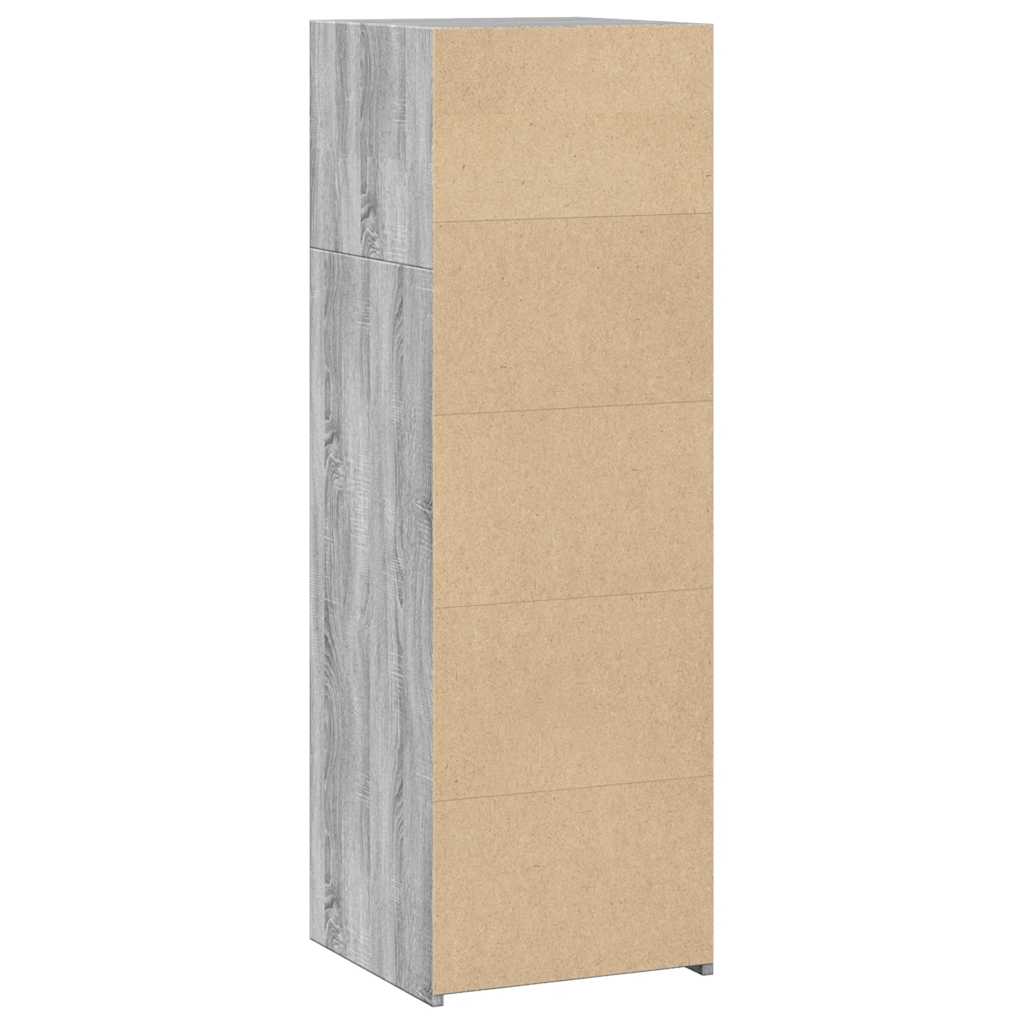Hoge kast 40x41x124 cm bewerkt hout grijs sonoma eikenkleurig is nu te koop bij PeponiXL, paradijselijk wonen!