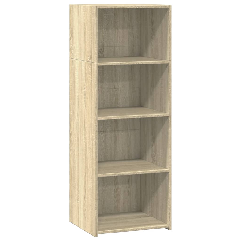 Hoge kast 45x41x124 cm bewerkt hout sonoma eikenkleurig is nu te koop bij PeponiXL, paradijselijk wonen!