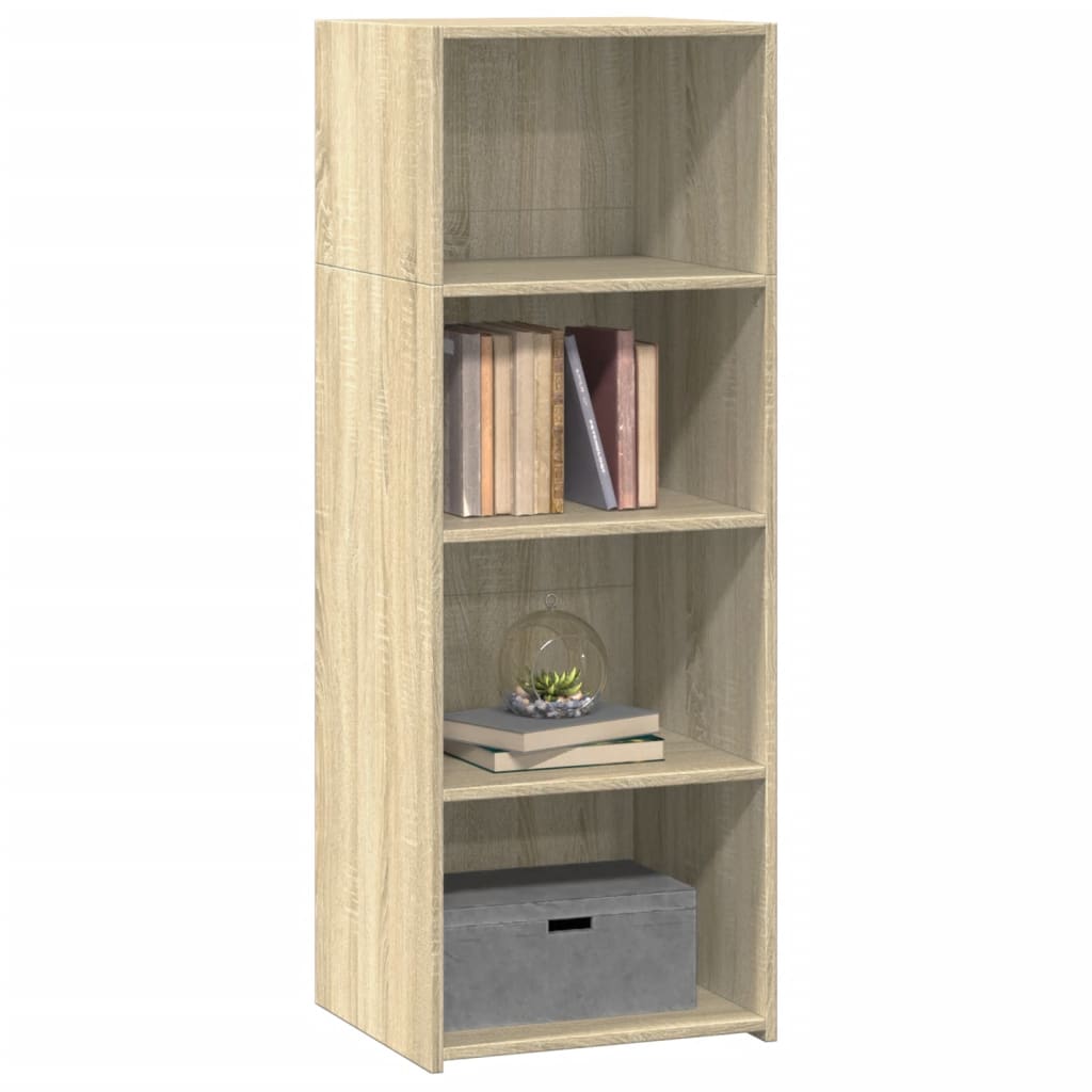 Hoge kast 45x41x124 cm bewerkt hout sonoma eikenkleurig is nu te koop bij PeponiXL, paradijselijk wonen!