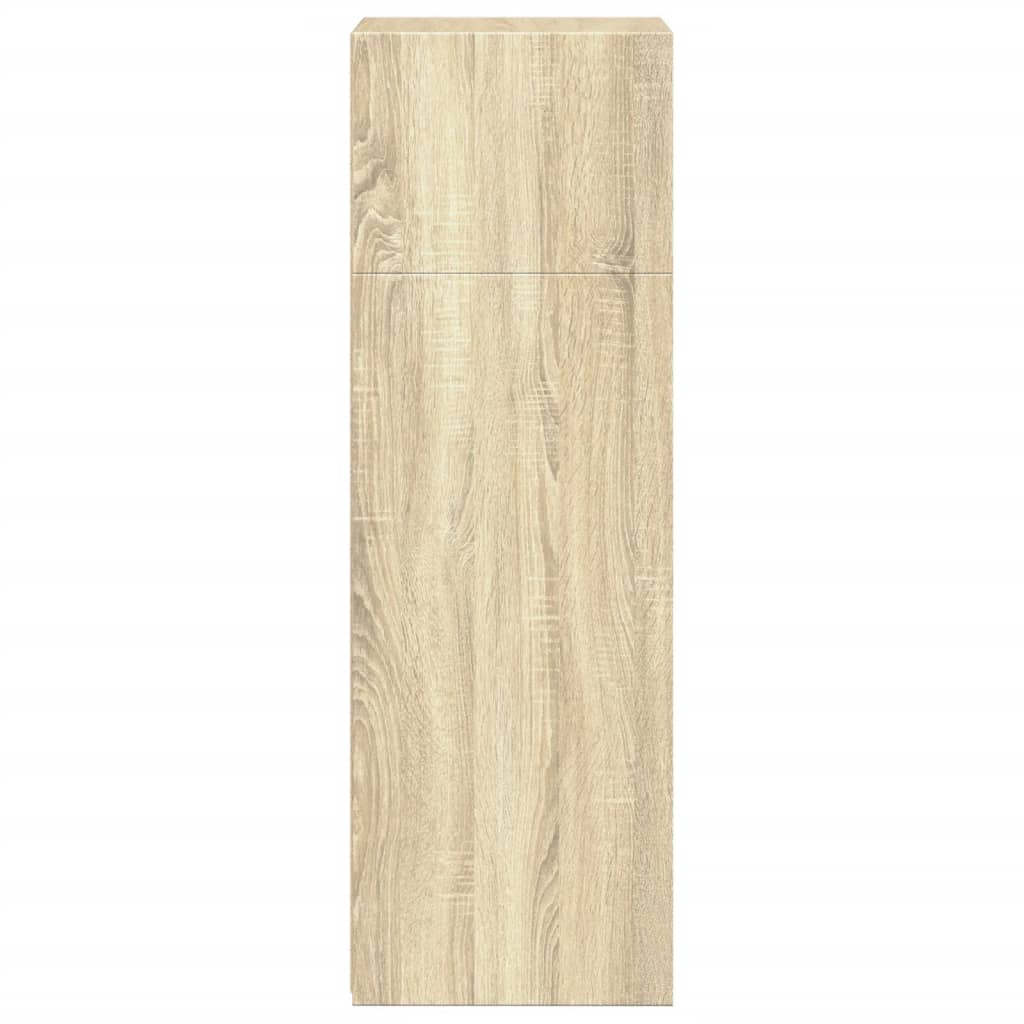 Hoge kast 45x41x124 cm bewerkt hout sonoma eikenkleurig is nu te koop bij PeponiXL, paradijselijk wonen!