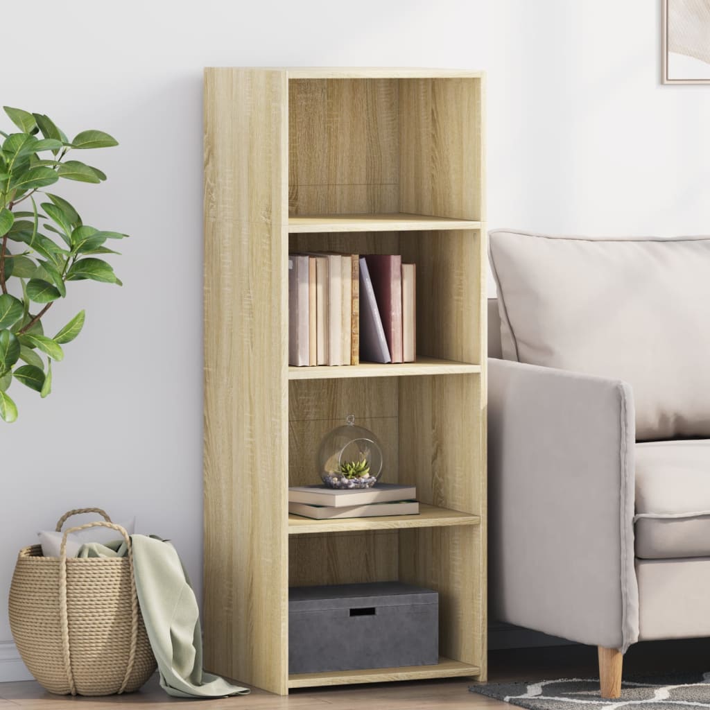 Hoge kast 45x41x124 cm bewerkt hout sonoma eikenkleurig is nu te koop bij PeponiXL, paradijselijk wonen!