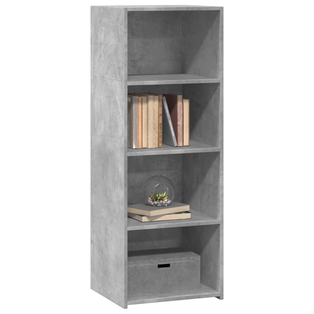 Hoge kast 45x41x124 cm bewerkt hout betongrijs is nu te koop bij PeponiXL, paradijselijk wonen!