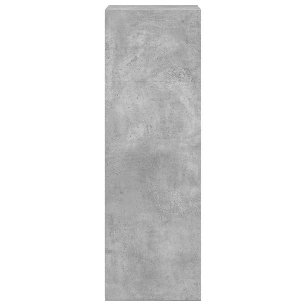 Hoge kast 45x41x124 cm bewerkt hout betongrijs is nu te koop bij PeponiXL, paradijselijk wonen!