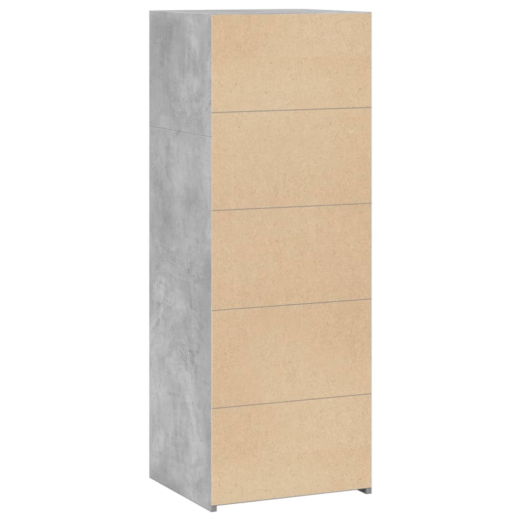Hoge kast 45x41x124 cm bewerkt hout betongrijs is nu te koop bij PeponiXL, paradijselijk wonen!