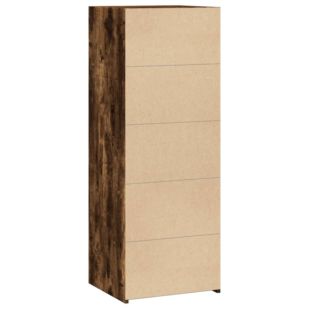 Hoge kast 45x41x124 cm bewerkt hout gerookt eikenkleurig is nu te koop bij PeponiXL, paradijselijk wonen!