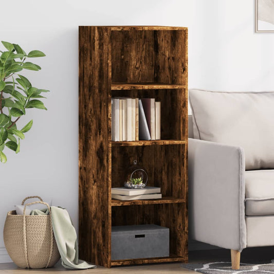Hoge kast 45x41x124 cm bewerkt hout gerookt eikenkleurig is nu te koop bij PeponiXL, paradijselijk wonen!