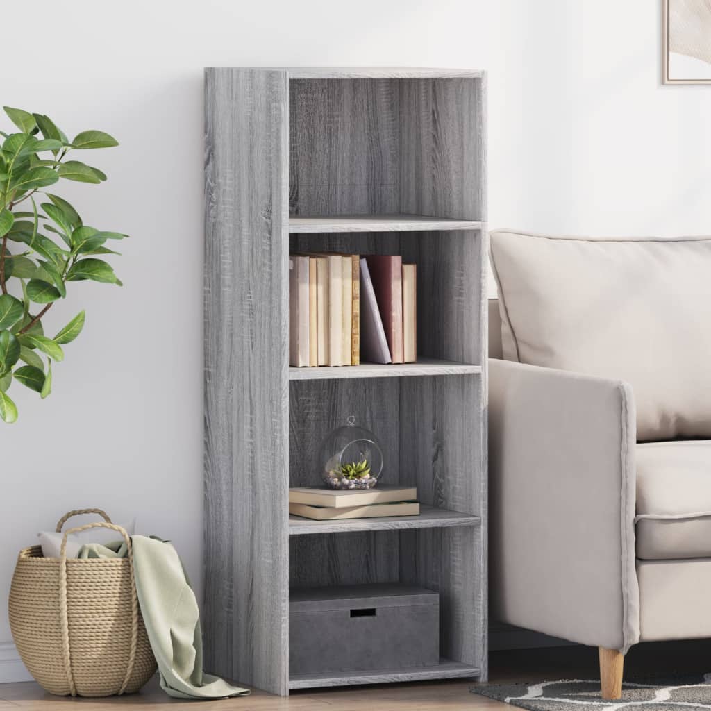 Hoge kast 45x41x124 cm bewerkt hout grijs sonoma eikenkleurig is nu te koop bij PeponiXL, paradijselijk wonen!