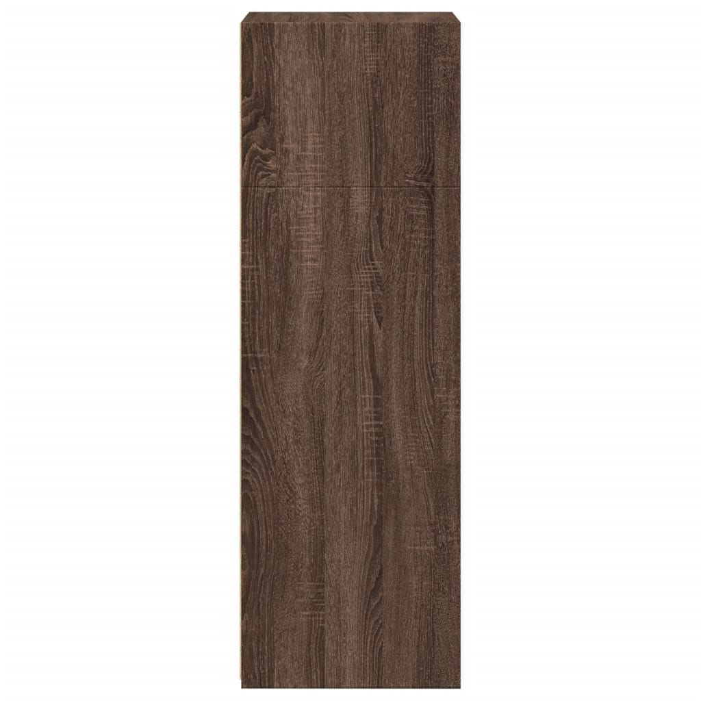 Hoge kast 45x41x124 cm bewerkt hout bruin eikenkleurig is nu te koop bij PeponiXL, paradijselijk wonen!