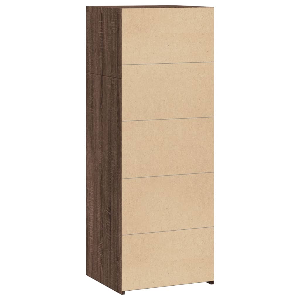 Hoge kast 45x41x124 cm bewerkt hout bruin eikenkleurig is nu te koop bij PeponiXL, paradijselijk wonen!