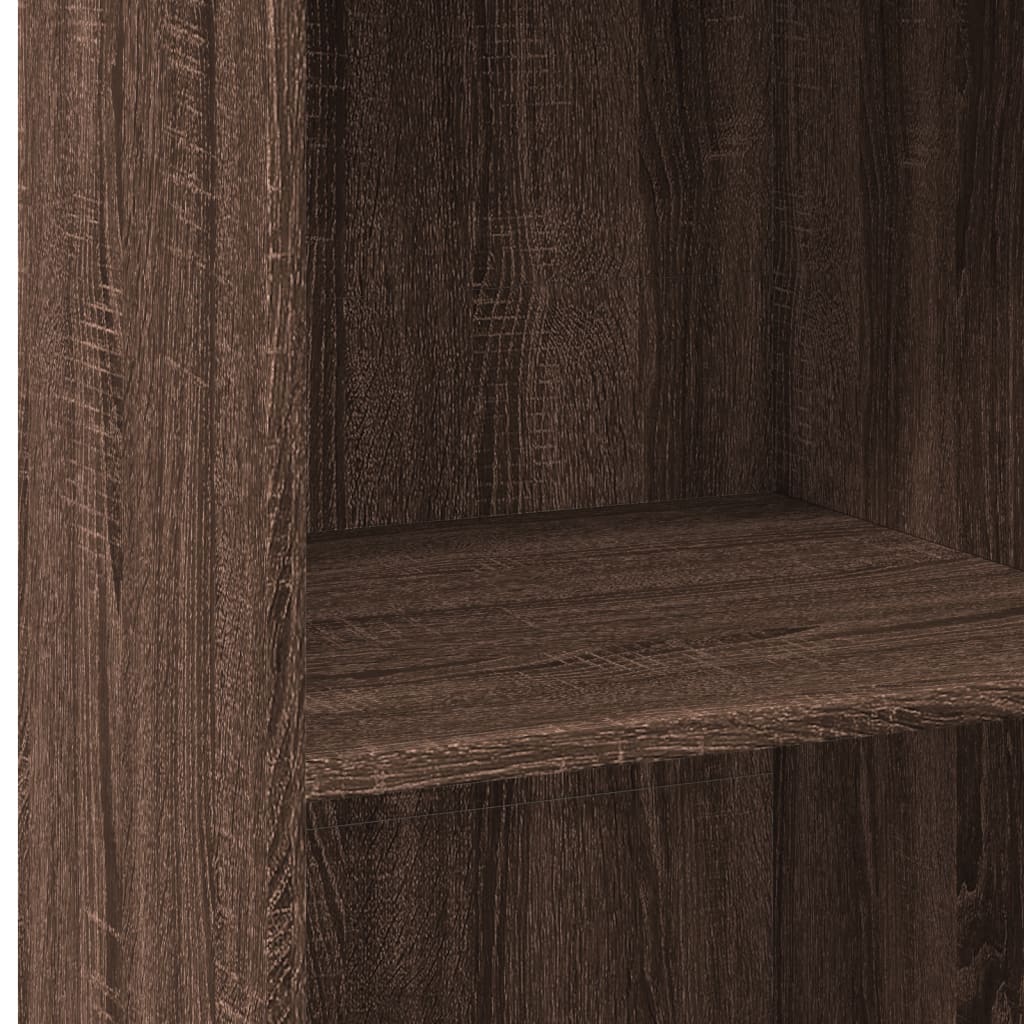 Hoge kast 45x41x124 cm bewerkt hout bruin eikenkleurig is nu te koop bij PeponiXL, paradijselijk wonen!