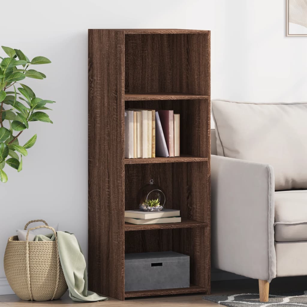 Hoge kast 45x41x124 cm bewerkt hout bruin eikenkleurig is nu te koop bij PeponiXL, paradijselijk wonen!