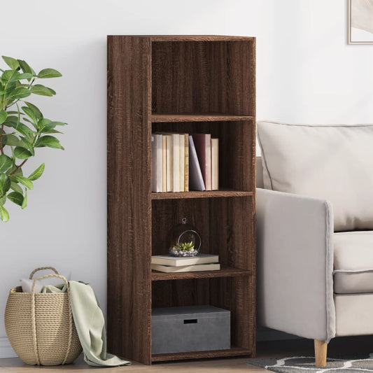 Hoge kast 45x41x124 cm bewerkt hout bruin eikenkleurig is nu te koop bij PeponiXL, paradijselijk wonen!